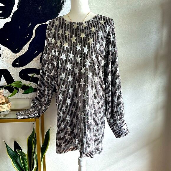 Buddy Love Star Print Sparkle Dress - Picture 1 of 8